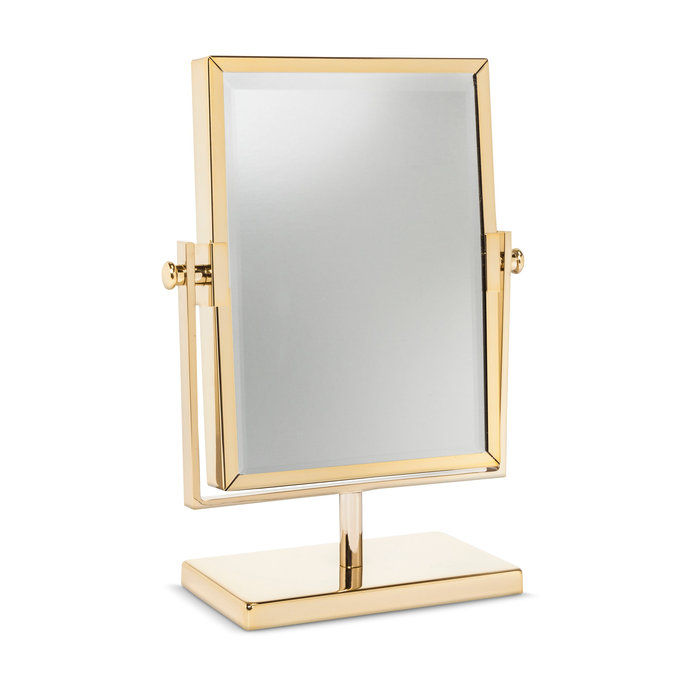 запад Emory™ Two Sided Gold Vanity Mirror