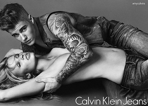 Τζάστιν Bieber and Lara Stone for Calvin Klein