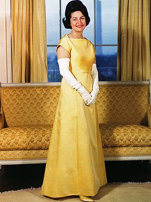 дама Bird Johnson, John Moore, 1963, Inaugural Gown
