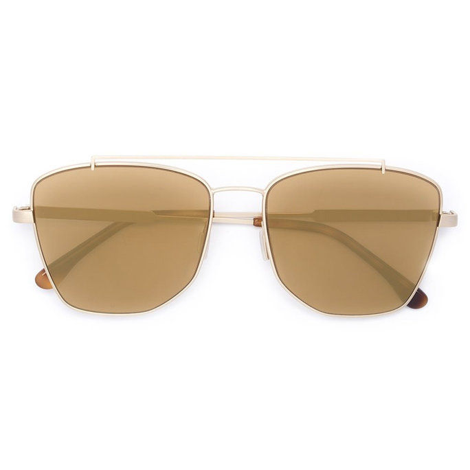 Gold-Tone Aviator Sunglasses 