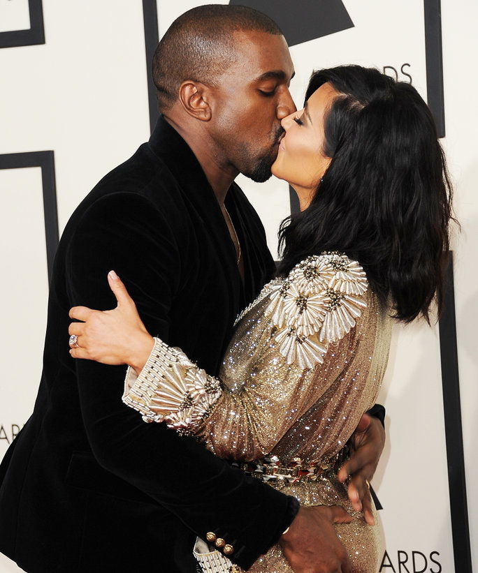 Ким Kardashian and Kanye West