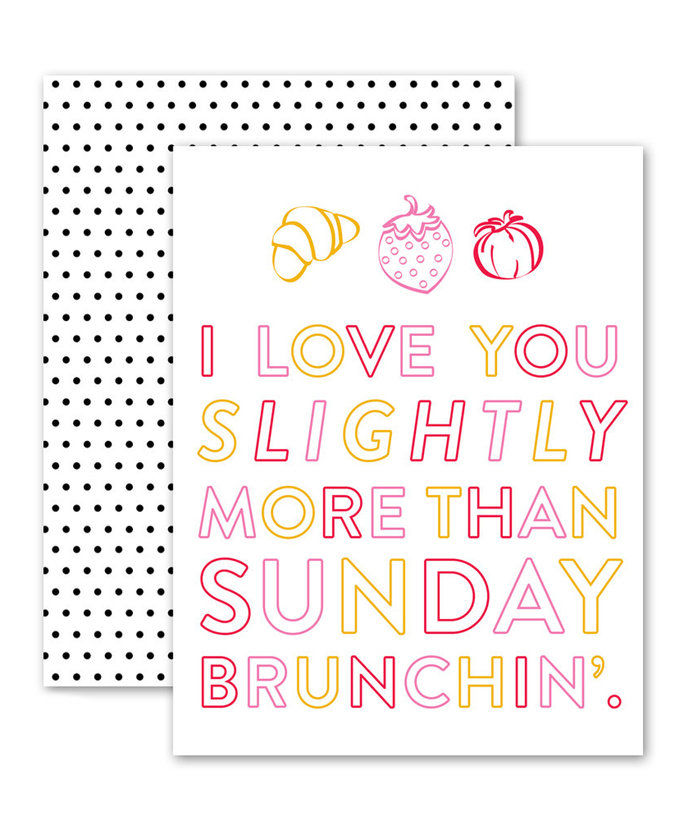 обичам You More Than Sunday Brunch Card