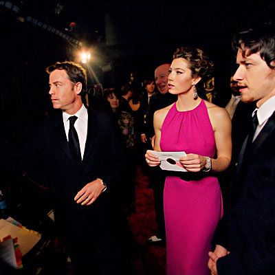 Грег Kinnear, Jessica Biel and James McAvoy, Oscars 2007