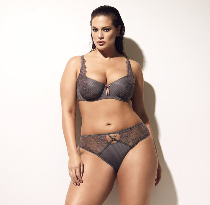 ashley graham in addition elle bra and panty
