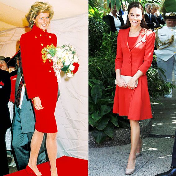 принцеса Diana and Kate Middleton's Similar Style