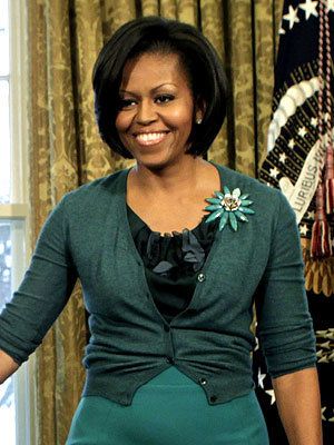 Мишел Obama in Erickson Beamon - Michelle Obama Style Diary