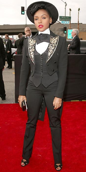 Джанел Monae at Grammys 2013