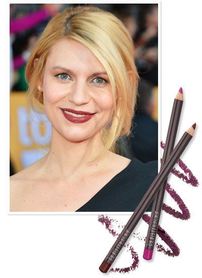 Claire Danes's rocked an oxblood lip at the SAG Awards