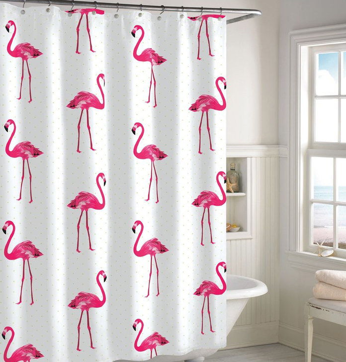Ροζ Flamingo Shower Curtain 