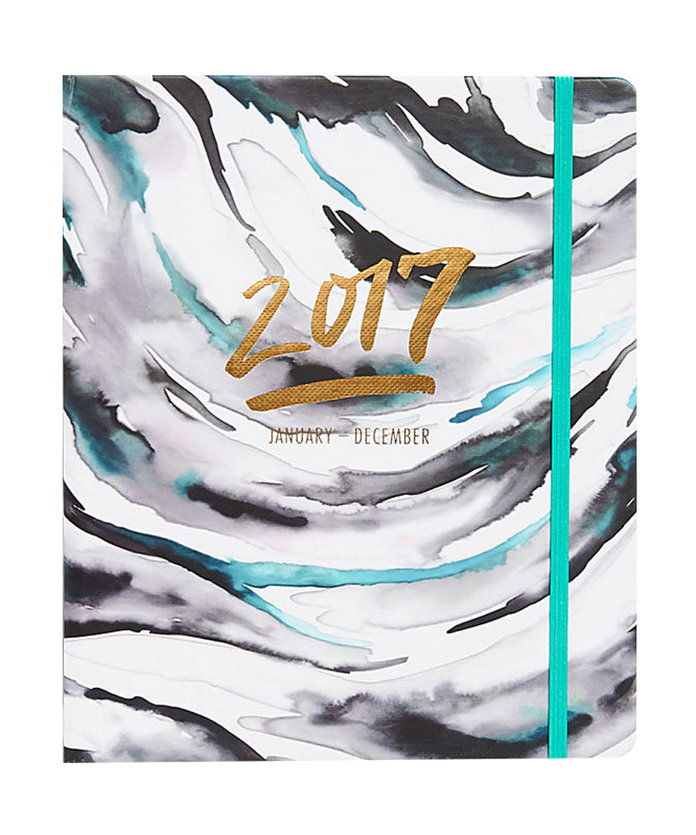 PaperSource Watercolor-Front 2017 Planner 