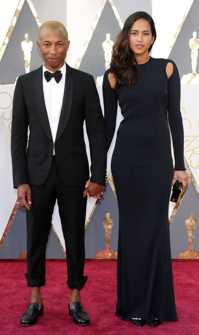 Pharrell Williams and Helen Lasichanh - Oscars 2016