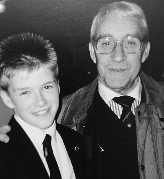 Дейвид Beckham and his Grandfather