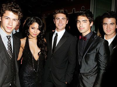 2010 Oscar After-Parties - The Jonas Brothers, Vanessa Hudgens and Zac Efron - Vanity Fair Party