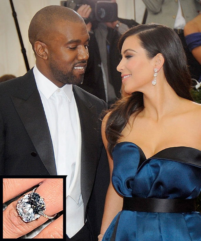 Ким Kardashian and Kanye West