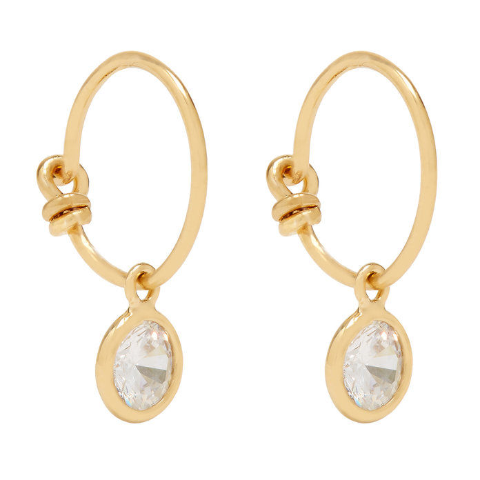 Теодора Warre Zircon and Gold-Plated Earrings