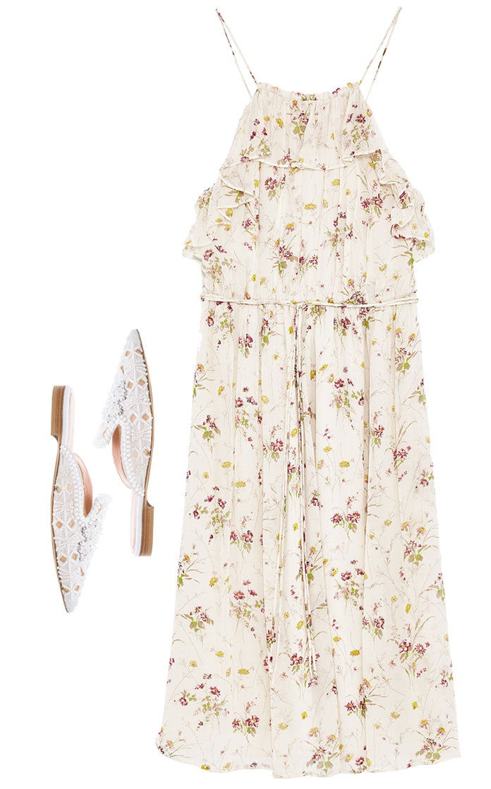 Χάντρες Mules + Flirty Floral Dress