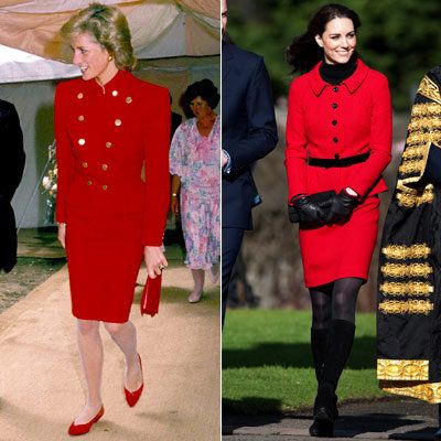 Кейт Middleton - Princess Diana - Red - Suit