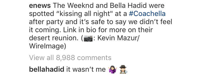 Bella Hadid Instagram Embed