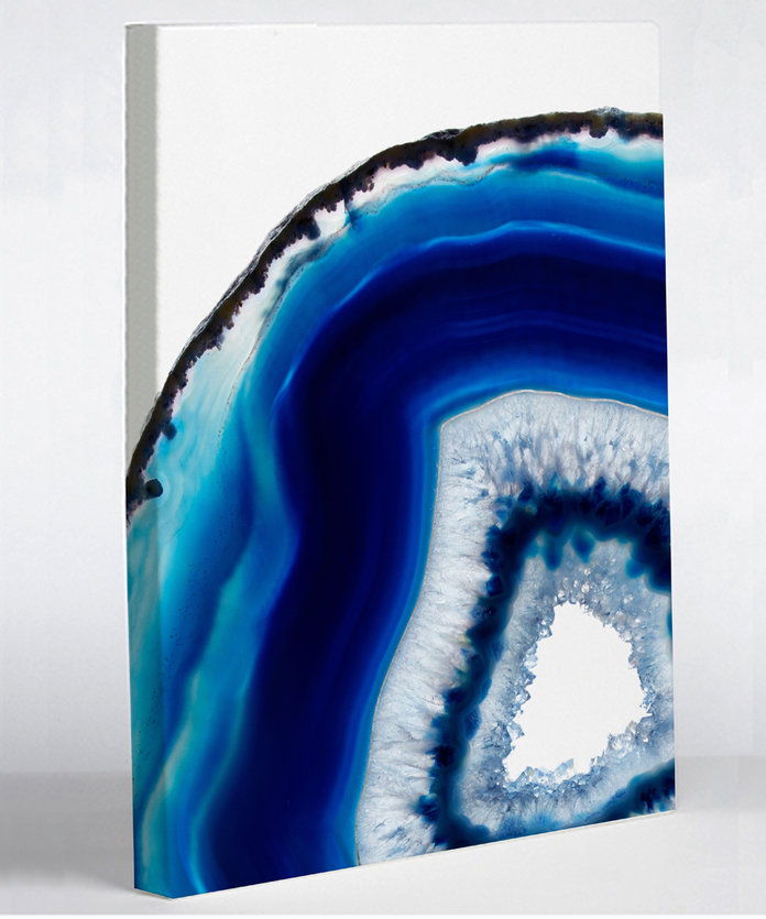'Geode Abyss Silver' Painting Print