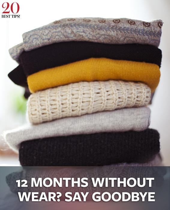 20 Tips Organizing Your Closet - 12 MONTHS WITHOUT WEAR? SAY GOODBYE