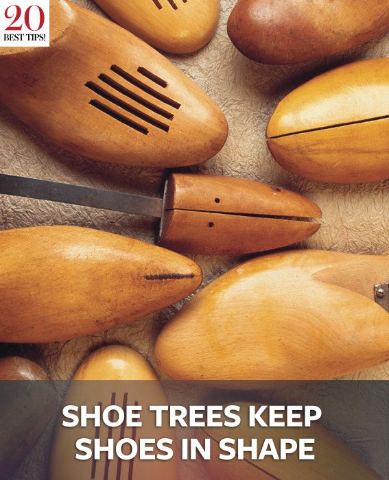 20 Tips Organizing Your Closet - SHOE TREES KEEP SHOES IN SHAPE