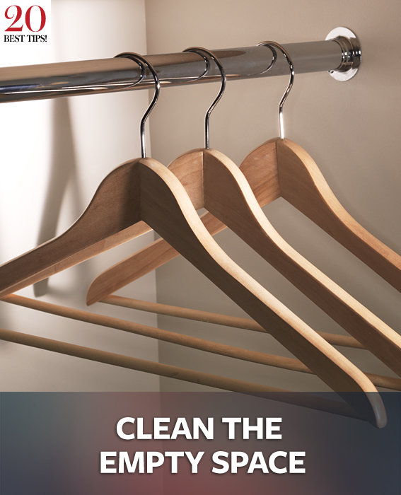 20 Tips Organizing Your Closet - CLEAN THE EMPTY SPACE