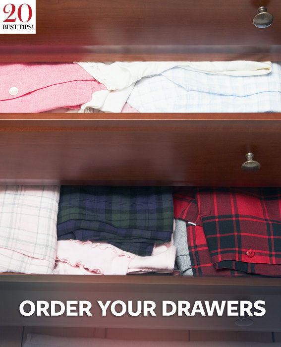 20 Tips Organizing Your Closet - ORDER YOUR DRAWERS