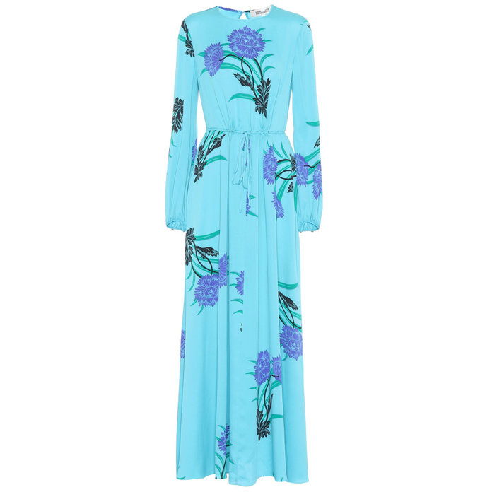 Floral-Printed Silk Dress