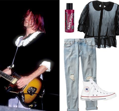 Курт Cobain grunge look embed