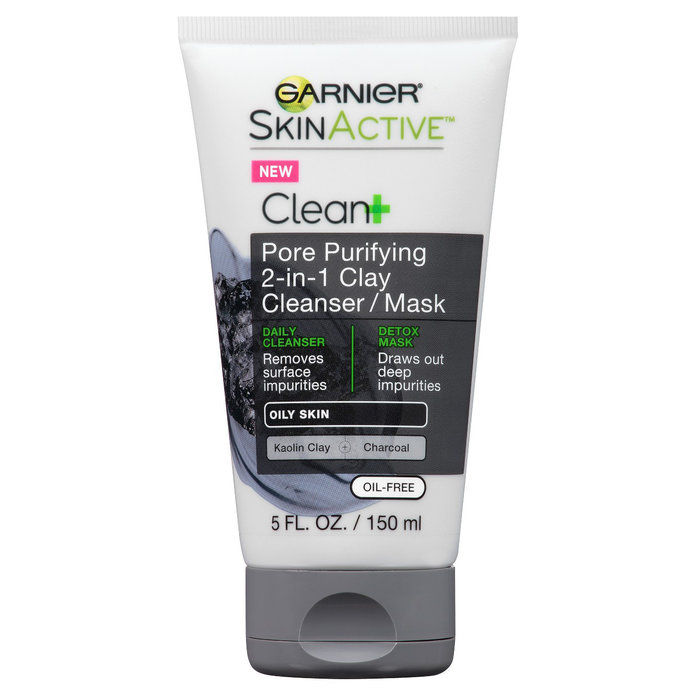 Γκάρνιερ SKINACTIVE Clean+ Pore Purifying 2-in-1 Clay Cleanser/Mask