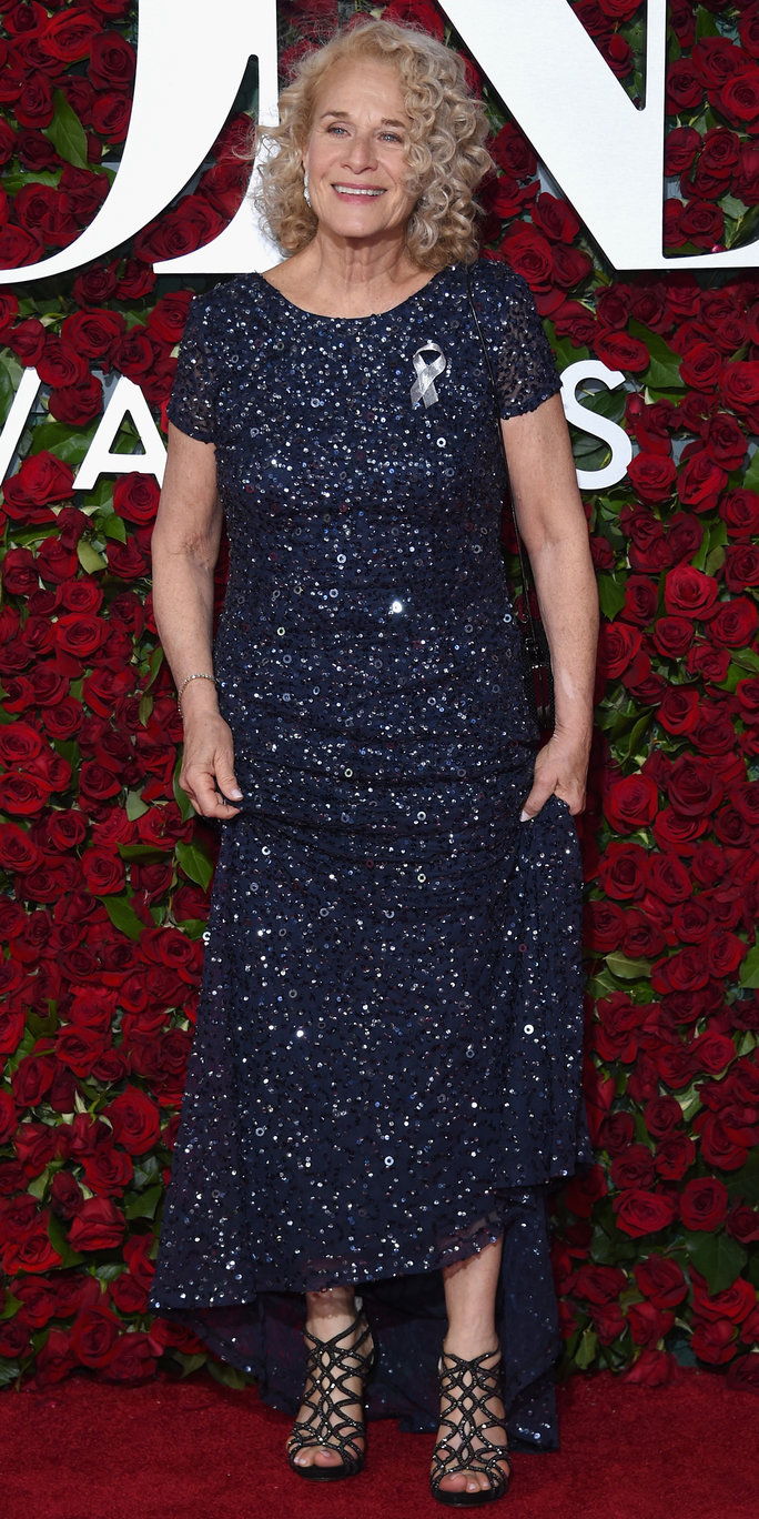 Carole King attends the 70th Annual Tony Awards at The Beacon Theatre on June 12, 2016 in New York City.
