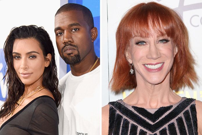Ким Kardashian West, Kanye West, and Kathy Griffin