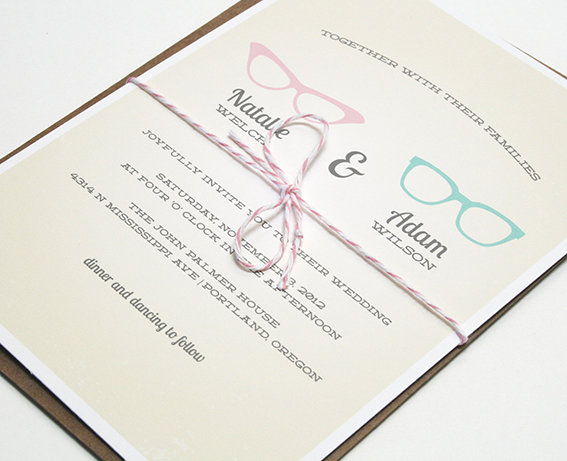 реколта Geek Chic Wedding Invitation