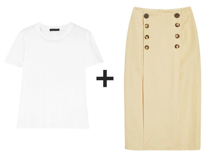 Luxe Tee + Midi-Length Skirt