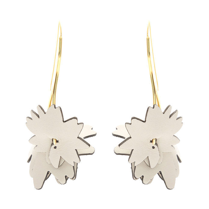 ΜΑΡΝΗ Leather flower earrings