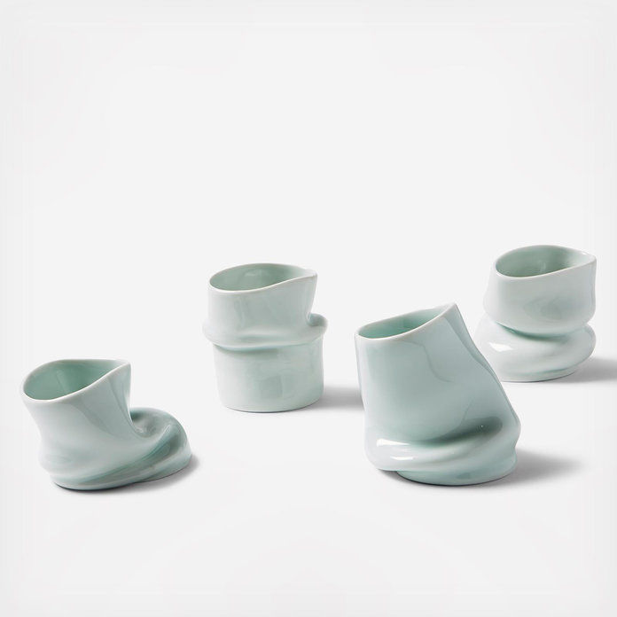 Γνέθω Ceramics 4-Piece Dropped Cup Set