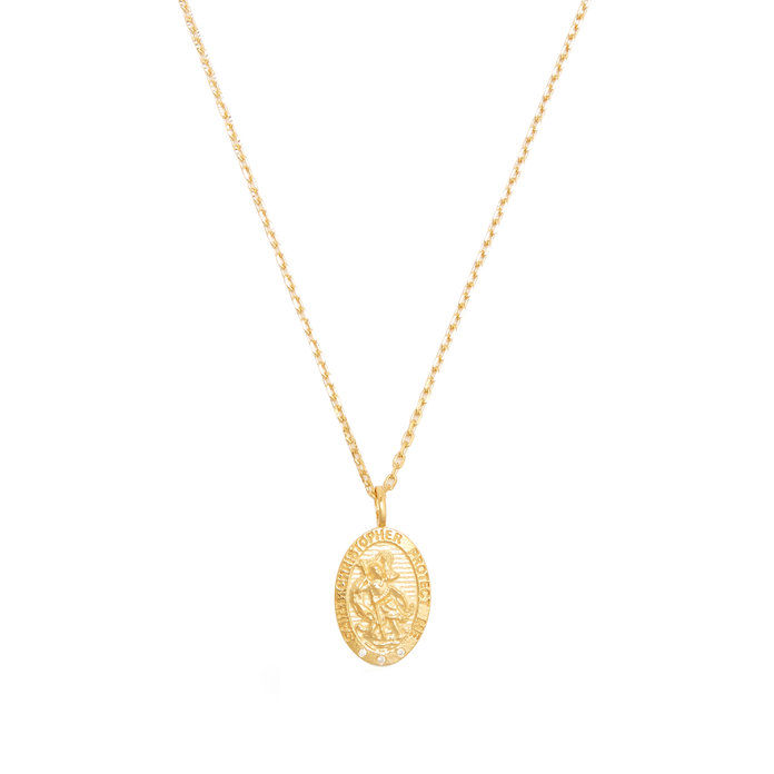 Ζιρκονίτης and gold-plated necklace