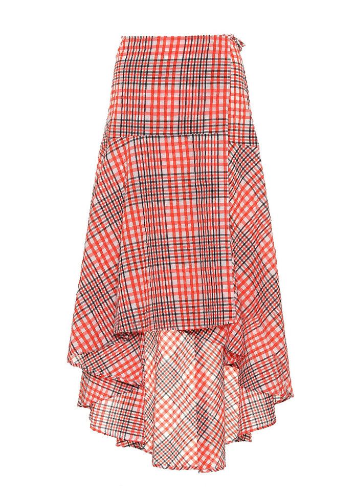 шотландски кариран плат Cotton-Blend Skirt 