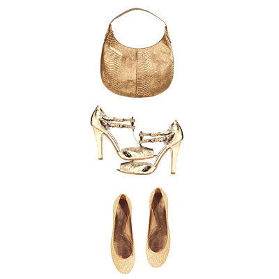10. Strike gold with fall’s patterned metallics.