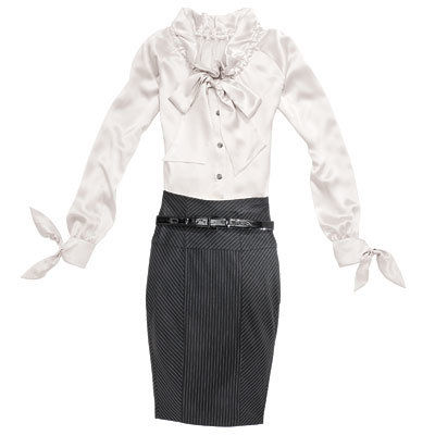 14. Outfit yourself for the office in a high-waisted pencil skirt.