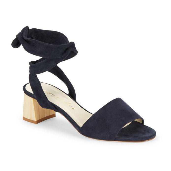 Bettye Muller Leather Block-Heel Sandals