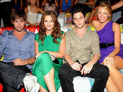 Chace Crawford, Leighton Meester in Lanvin, Penn Badgley and Blake Lively, Gossip Girl, 2008 Teen Choice Awards, Will Smith, Ed Westwick