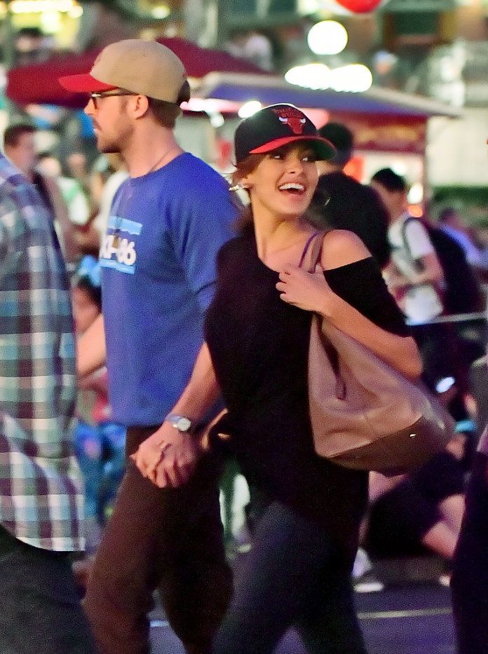 Eva Mendes and Ryan Gosling at Disney