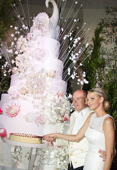 принц Albert II - Charlene Wittstock - wedding cake
