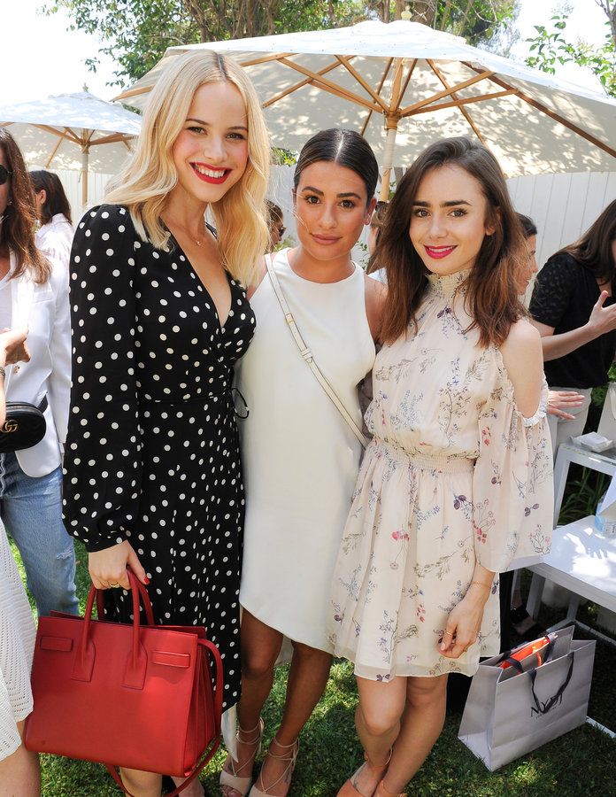 Halston Sage, Lea Michele, and Lily Collins 