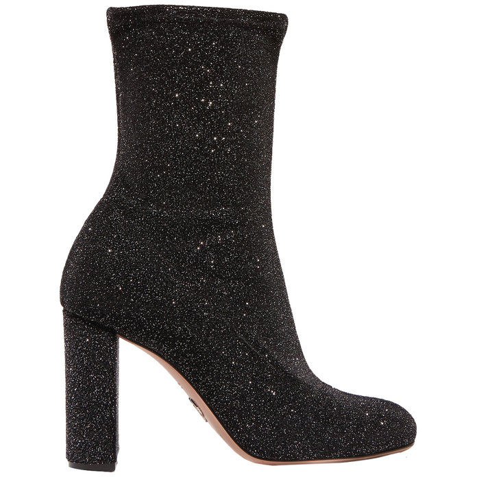 Giorgia glittered velvet sock boots 
