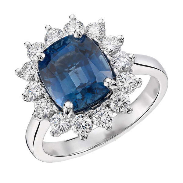 Син Nile Sapphire and Diamond Ring