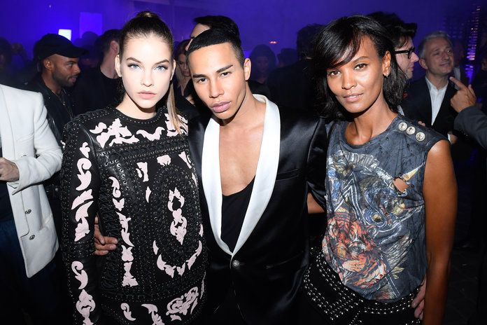 Барбара Palvin, Olivier Rousteing, and Liya Kebede