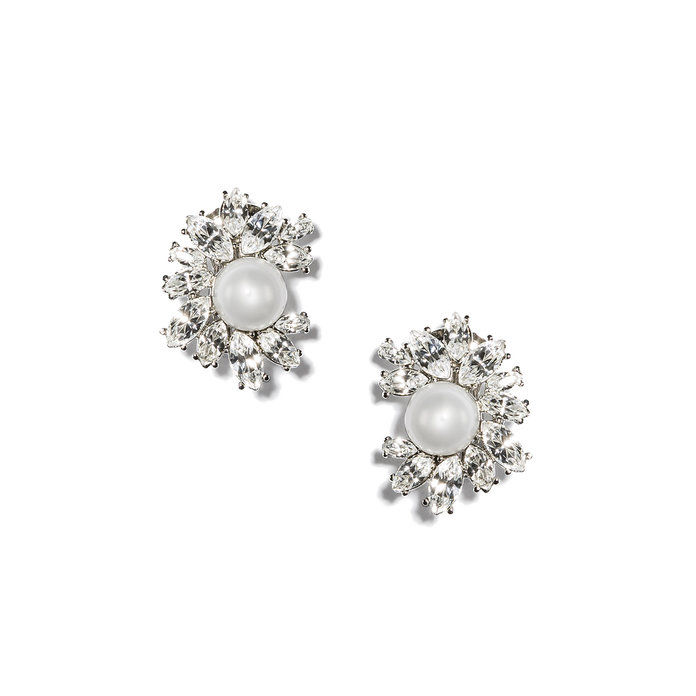 Украсени Pearl Clip Earrings