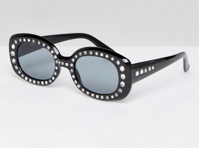 ASOS 90's Square Embellished Sunglasses